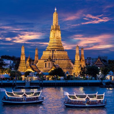 bangkok temple dawn thailand