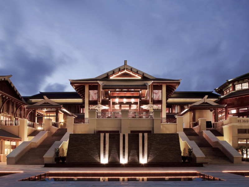 exterior evening ritz carlton sanya china