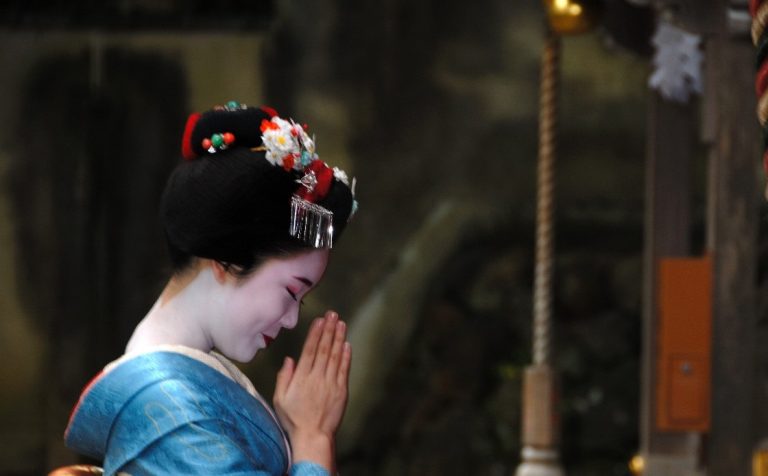 Geisha temple Kyoto japan
