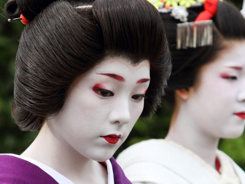 apan tea ceremony geisha face