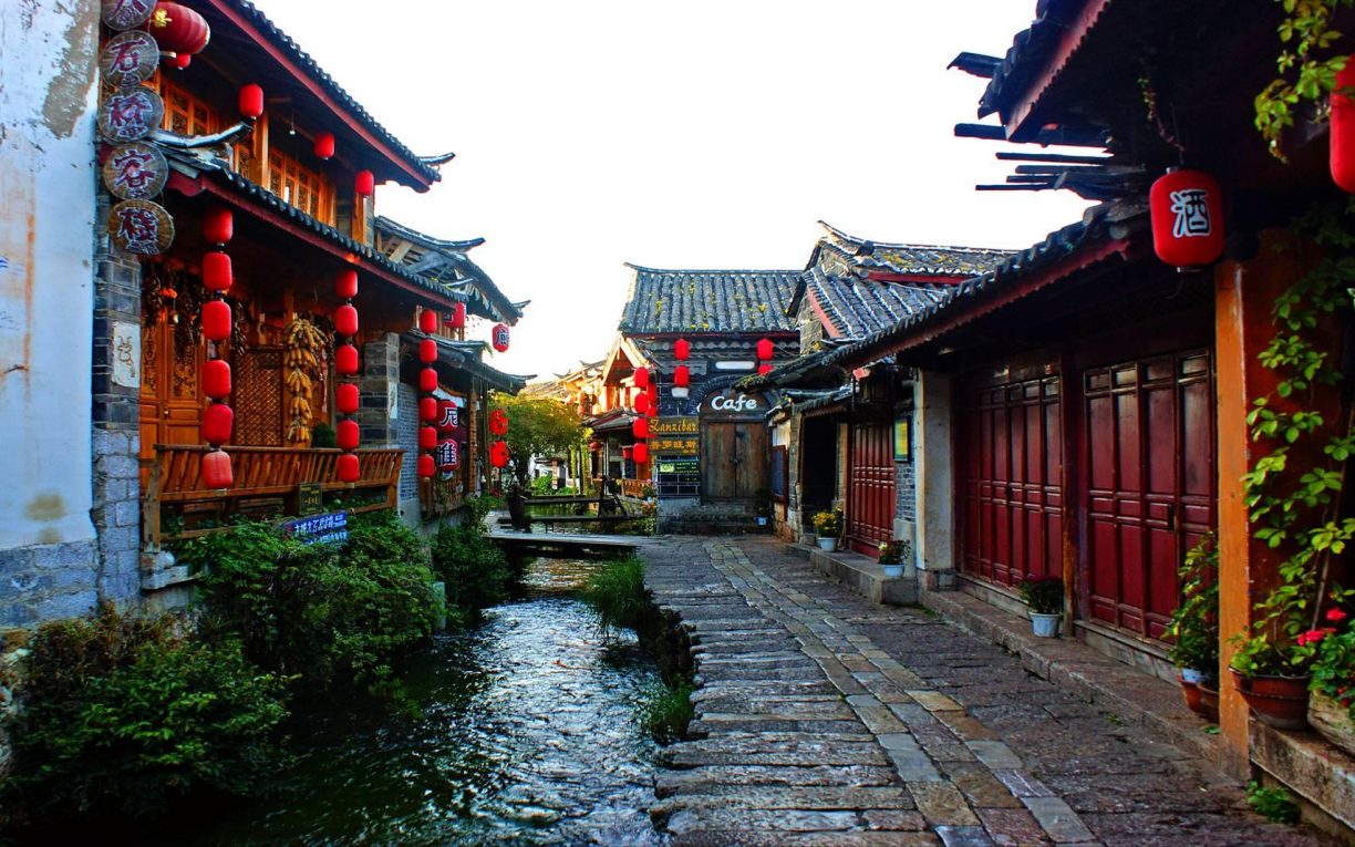 lijiang town view china